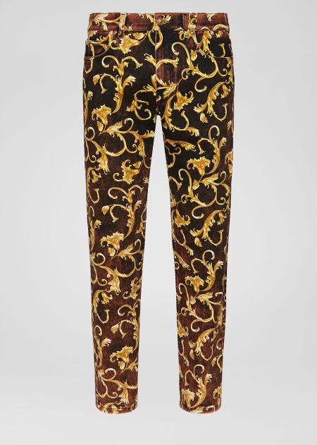 Versace Barocco Print Jeans Herr - 073961NCI